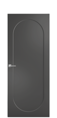 Дверь межкомнатная Anse 1 Цвет Антрацит Покрытие Эмаль  Наличник Скрытый короб хром Цена 45893