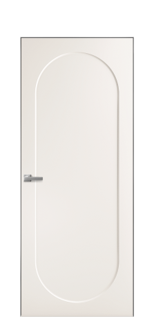 Дверь межкомнатная Anse 1 Цвет Молочный Покрытие Эмаль  Наличник Скрытый короб хром Цена 69310