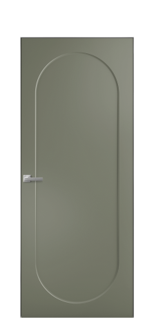 Дверь межкомнатная Anse 1 Цвет Зеленый Покрытие Эмаль  Наличник Скрытый короб хром Цена 69310