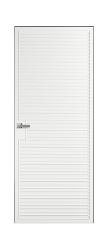 Дверь межкомнатная Space 01 Цвет Белый Покрытие Эмаль  Наличник Скрытый короб хром Цена 62000