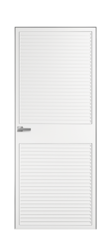 Дверь межкомнатная Space 02 Цвет Белый Покрытие Эмаль  Наличник Скрытый короб хром Цена 62000