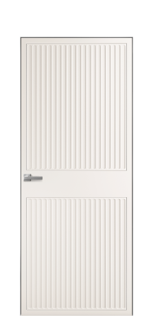 Дверь межкомнатная Space 22 Цвет Молочный Покрытие Эмаль  Наличник Скрытый короб хром Цена 49450