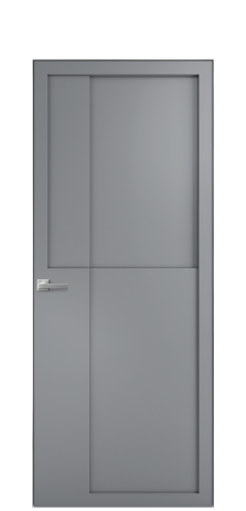 Дверь межкомнатная Подио 02 Цвет Гриджио Покрытие Эмаль  Наличник Скрытый короб хром Цена 51143