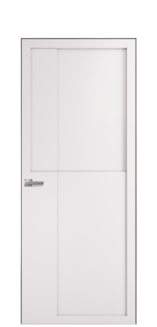 Дверь межкомнатная Podio 02 Цвет Крем Покрытие Эмаль  Наличник Скрытый короб хром Цена 94010