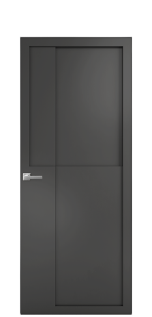 Дверь межкомнатная Podio 02 Цвет Антрацит Покрытие Эмаль  Наличник Скрытый короб хром Цена 94010