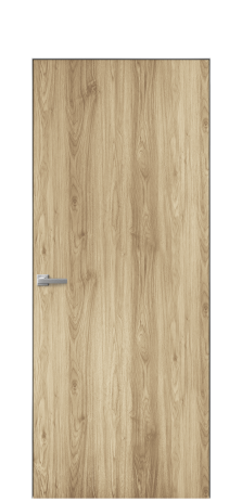 Дверь межкомнатная Porte 39-00 Цвет Орех NY светлый Покрытие ПВХ WOOD NATURAL Наличник Скрытый короб хром Цена 35760