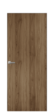 Дверь межкомнатная Porte 39-00 Цвет Орех NY классический Покрытие ПВХ WOOD NATURAL Наличник Скрытый короб хром Цена 35760