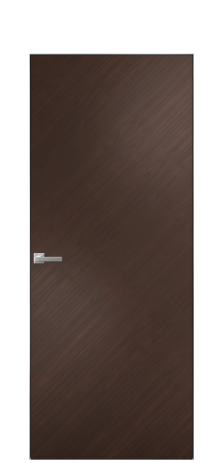 Дверь межкомнатная Porte 39-00 Цвет Каштановый Орех Покрытие Шпон натуральный диагональ Наличник Скрытый короб хром Цена 50910