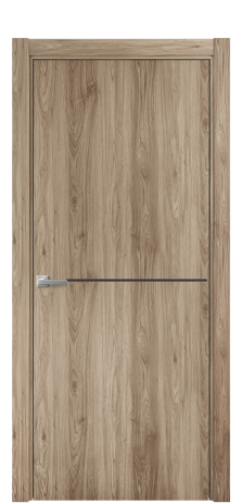 Дверь межкомнатная Slot 10-001 Цвет Орех NY смоук Покрытие ПВХ WOOD NATURAL Наличник L 75 Цена 28450
