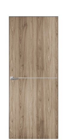 Дверь межкомнатная Slot 10-001 Цвет Орех NY смоук Покрытие ПВХ WOOD NATURAL Наличник Скрытый короб хром Цена 36910