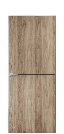 Дверь межкомнатная Slot 10-001 Цвет Орех NY смоук Покрытие ПВХ WOOD NATURAL Наличник Скрытый короб хром Цена 36910