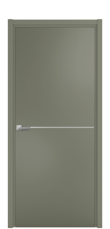 Дверь межкомнатная Slot 10-001 Цвет Зеленый Покрытие Эмаль  Наличник L 50 Цена 39575