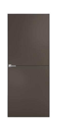 Дверь межкомнатная Slot 10-001 Цвет Коричневый Покрытие Эмаль  Наличник Скрытый короб хром Цена 56710