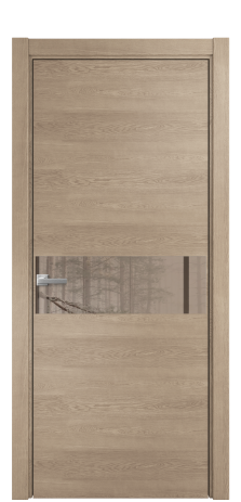 Дверь межкомнатная Ветро 11 Цвет Дуб Песочный Покрытие Шпон натуральный  Наличник L 75 Цена 52150
