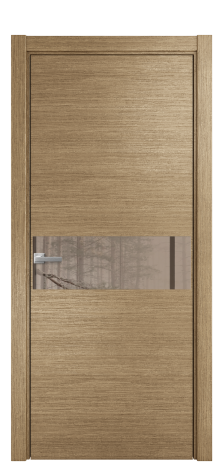 Дверь межкомнатная Ветро 11 Цвет Дуб Янтарь Покрытие Шпон масло  Наличник L 75 Цена 54775