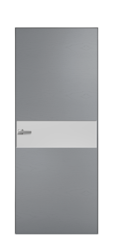 Дверь межкомнатная Ветро 11 Цвет Ясень Гриджио Покрытие Шпон крашеный  Наличник Скрытый короб хром Цена 47850