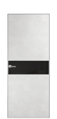 Дверь межкомнатная Vetro 11 Цвет Бетон известковый Покрытие ПВХ ORIGINAL Наличник Скрытый короб хром Цена 41000