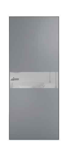 Дверь межкомнатная Vetro 11 Цвет Гриджио Покрытие Эмаль  Наличник Скрытый короб хром Цена 47548