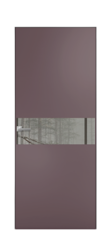 Дверь межкомнатная Vetro 11 Цвет Лиловый Покрытие Эмаль  Наличник Скрытый короб хром Цена 47548