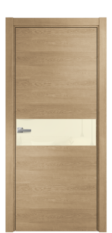 Дверь межкомнатная Vetro 11 Цвет Дуб Светлый Покрытие Шпон натуральный  Наличник L 75 Цена 51650