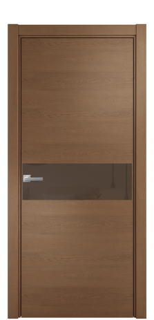 Дверь межкомнатная Vetro 11 Цвет Дуб Темный Покрытие Шпон натуральный  Наличник L 75 Цена 51650