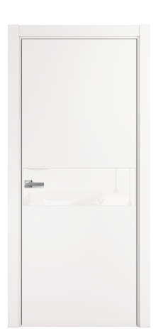 Дверь межкомнатная Vetro 11 Цвет Вайт Покрытие ПВХ SOFT (ПЭТ) Наличник L 75 Цена 28580