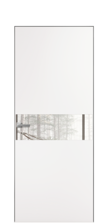 Дверь межкомнатная Vetro 11 Цвет Вайт Покрытие ПВХ SOFT (ПЭТ) Наличник Скрытый короб хром Цена 52640