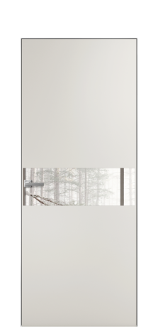 Дверь межкомнатная Vetro 11 Цвет Лайт Грей Покрытие ПВХ SOFT (ПЭТ) Наличник Скрытый короб хром Цена 52640