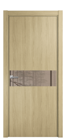Дверь межкомнатная Vetro 11 Цвет Maderaira oak amber Покрытие ПВХ WOOD NATURAL Наличник L 75 Цена 34050