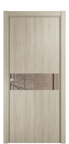 Дверь межкомнатная Vetro 11 Цвет Maderaira oak sand Покрытие ПВХ WOOD NATURAL Наличник L 75 Цена 34050