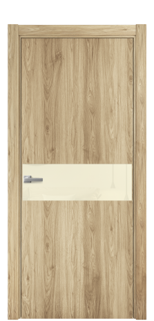 Дверь межкомнатная Vetro 11 Цвет Орех NY светлый Покрытие ПВХ WOOD NATURAL Наличник L 75 Цена 33550