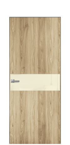 Дверь межкомнатная Vetro 11 Цвет Орех NY светлый Покрытие ПВХ WOOD NATURAL Наличник Скрытый короб хром Цена 42010