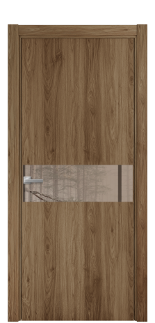 Дверь межкомнатная Vetro 11 Цвет Орех NY классический Покрытие ПВХ WOOD NATURAL Наличник L 75 Цена 34050