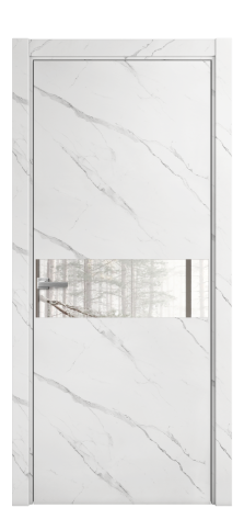 Дверь межкомнатная Vetro 11 Цвет Monte white soft Покрытие ПВХ ORIGINAL Наличник L 75 Цена 33550