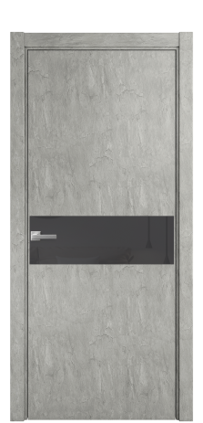 Дверь межкомнатная Vetro 11 Цвет Скол камня грей Покрытие ПВХ ORIGINAL Наличник L 75 Цена 33550