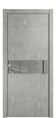 Дверь межкомнатная Vetro 11 Цвет Скол камня грей Покрытие ПВХ ORIGINAL Наличник L 75 Цена 34050