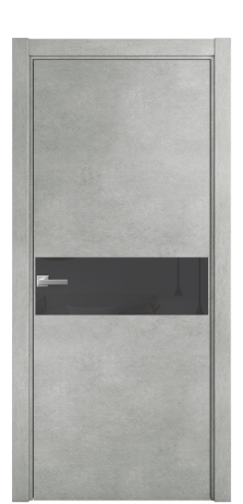 Дверь межкомнатная Vetro 11 Цвет Бетон серый Покрытие ПВХ ORIGINAL Наличник L 75 Цена 33550
