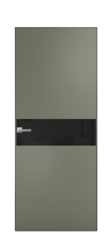 Дверь межкомнатная Vetro 11 Цвет Зеленый Покрытие Эмаль  Наличник Скрытый короб хром Цена 61810