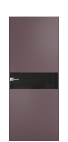 Дверь межкомнатная Vetro 11 Цвет Лиловый Покрытие Эмаль  Наличник Скрытый короб хром Цена 61810