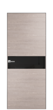 Дверь межкомнатная Vetro 11 Цвет Дуб Имбирь Покрытие Шпон натуральный  Наличник Скрытый короб хром Цена 66110