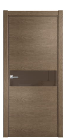 Дверь межкомнатная Vetro 11 Цвет Дуб Мускат Покрытие Шпон натуральный  Наличник L 75 Цена 51150