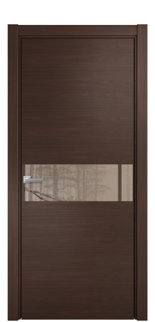 Дверь межкомнатная Vetro 11 Цвет Каштановый Орех Покрытие Шпон натуральный  Наличник L 75 Цена 55550