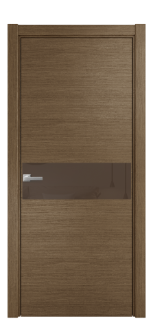 Дверь межкомнатная Vetro 11 Цвет Дуб Шоколад Покрытие Шпон масло  Наличник L 75 Цена 53075