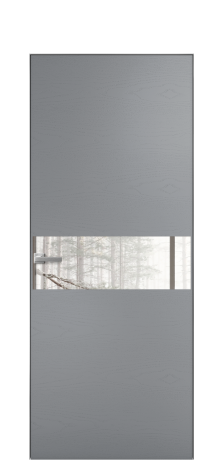 Дверь межкомнатная Vetro 11 Цвет Ясень Гриджио Покрытие Шпон крашеный  Наличник Скрытый короб хром Цена 64260