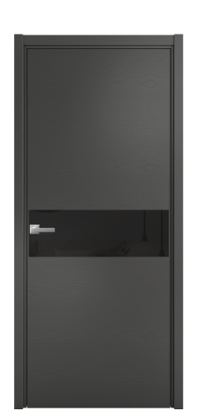 Дверь межкомнатная Vetro 11 Цвет Ясень Антрацит Покрытие Шпон крашеный  Наличник L 50 Цена 48025