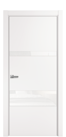Дверь межкомнатная Vetro 12 Цвет Вайт Покрытие ПВХ SOFT (ПЭТ) Наличник L 75 Цена 28580