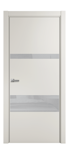 Дверь межкомнатная Vetro 12 Цвет Лайт Грей Покрытие ПВХ SOFT (ПЭТ) Наличник L 75 Цена 29330