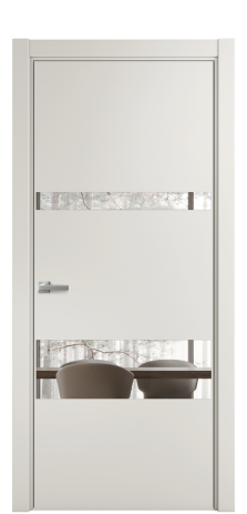 Дверь межкомнатная Vetro 12 Цвет Лайт Грей Покрытие ПВХ SOFT (ПЭТ) Наличник L 75 Цена 28580