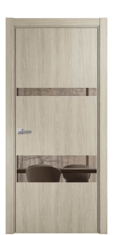 Дверь межкомнатная Vetro 12 Цвет Maderaira oak sand Покрытие ПВХ WOOD NATURAL Наличник L 75 Цена 34050