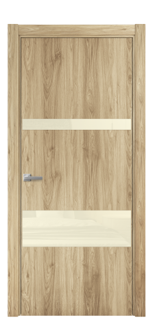 Дверь межкомнатная Vetro 12 Цвет Орех NY светлый Покрытие ПВХ WOOD NATURAL Наличник L 75 Цена 33550